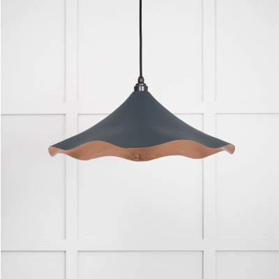 From The Anvil - Smooth Copper Flora Pendant in Soot 49729SSO