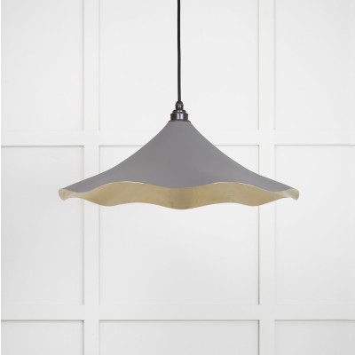 From The Anvil - Smooth Brass Flora Pendant in Bluff 49731SBL