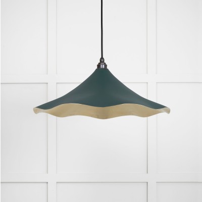 From The Anvil - Smooth Brass Flora Pendant in Dingle 49731SDI