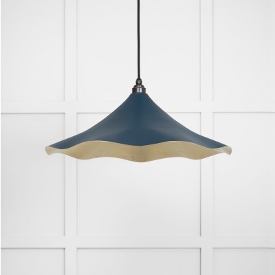 From The Anvil - Smooth Brass Flora Pendant in Dusk 49731SDU