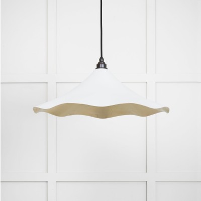 From The Anvil - Smooth Brass Flora Pendant in Flock 49731SF