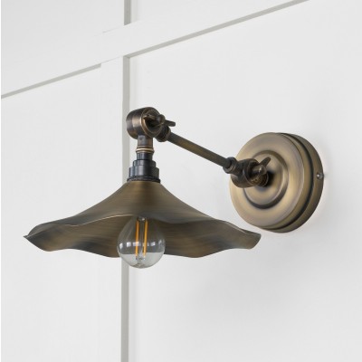 From The Anvil - Aged Brass Flora Wall Light 49735