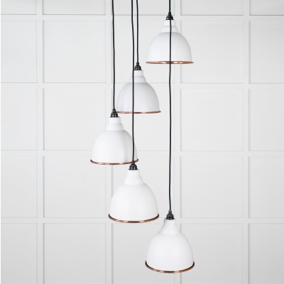 From The Anvil - Hammered Copper Brindley Cluster Pendant in Flock 49739SF
