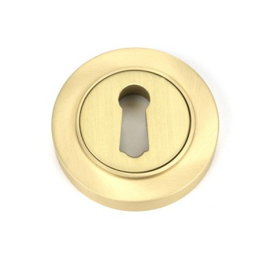 From The Anvil - Satin Brass Round Escutcheon (Plain) 50872