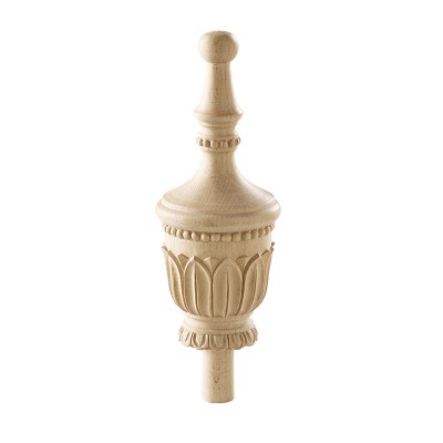 HAND-CARVED LARGE ACANTHUS BEECH FINIAL ATCAFI8B