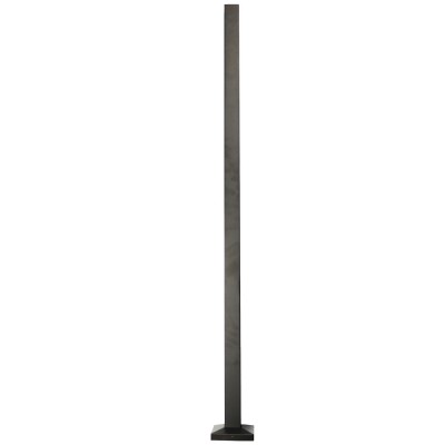 Matt Black 40 x 40 x 1100mm Metal Newel Post including Cover Cap