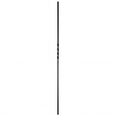 Pear Black Square Spindle with Single Twist 1117mm