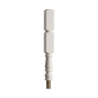 CHESHIRE MOULDINGS BENCHMARK WHITE PRIMED PLAIN NEWEL TURNING 830MM [CMN430W]