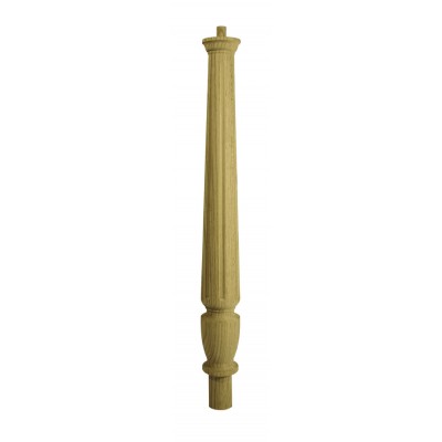 Richard Burbidge CWOFNT0 Classic White Oak Fluted Continuous Handrail Volute Newel Turning 675mm