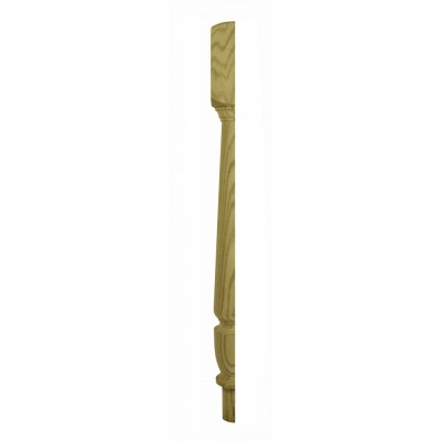 Richard Burbidge CWONT160/90HALF Classic White Oak Plain Newel Turning 90x725mm Half
