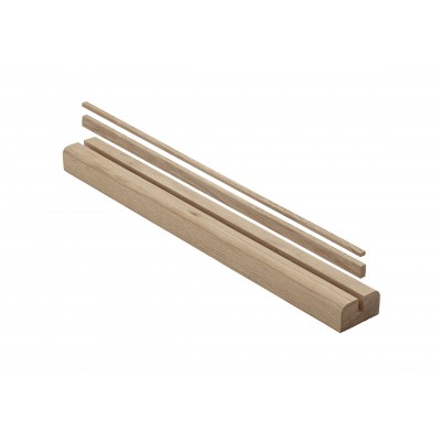 RICHARD BURBIDGE WHITE OAK ELEMENTS GROOVED BASERAILS FOR GLASS - 2400MM [EGBR2400WO]