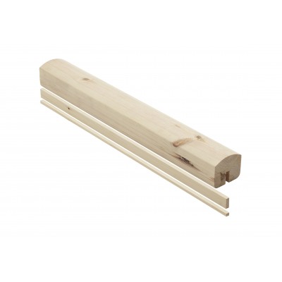 RICHARD BURBIDGE PINE ELEMENTS GROOVED HANDRAILS FOR GLASS - 2400MM [EGHR2400P]