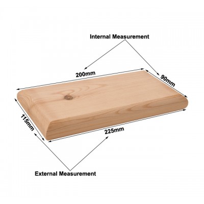 Double Staircase Newel Cap - Flat (for 90x200mm)