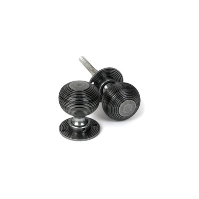 From The Anvil - Pewter Heavy Beehive Mortice/Rim Knob Set 46403