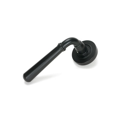 From The Anvil - Matt Black Newbury Lever On Rose Set (Plain) 46459