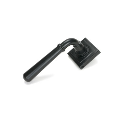 From The Anvil - Matt Black Newbury Lever On Rose Set (Square) 46462