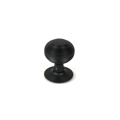 From The Anvil - Matt Black Beehive Centre Door Knob 46660