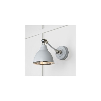 From The Anvil - Smooth Nickel Brindley Wall Light in Birch 49715SBI