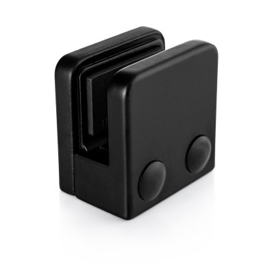 Matt Black Glass Clamp - for 8mm Glass (incl. Rubbers) PK 1