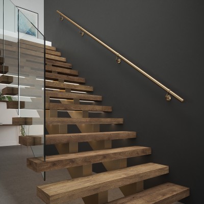 ROTHLEY - BAROQUE METAL HANDRAIL KIT - ANTIQUE BRASS 3600MM [KAB3600B]