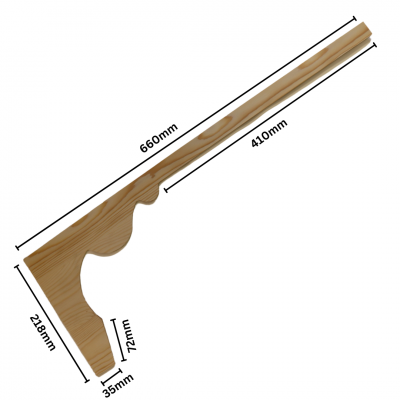 Cut String 660mm Ext Long Bracket 6mm Thick