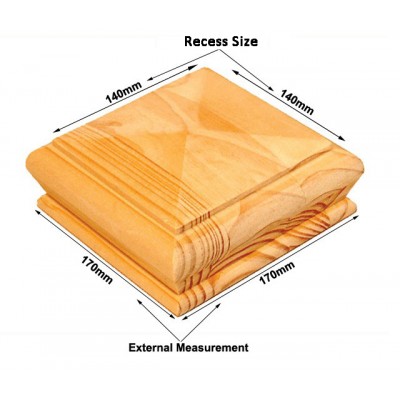 Staircase Newel Cap - Pyramid Cap 140mm