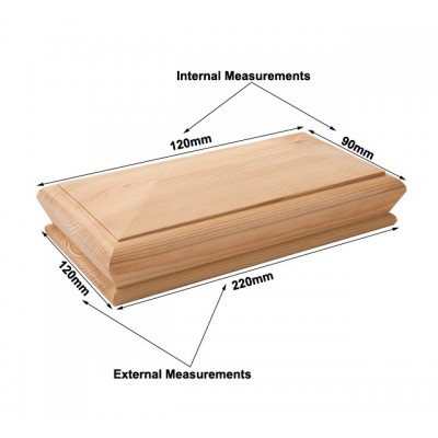 Double Staircase Newel Cap - Pyramid (for 90x190mm)