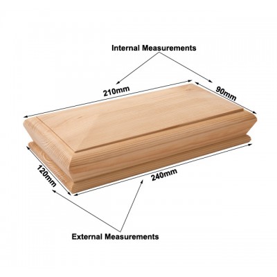 Double Staircase Newel Cap - Pyramid (for 90x210mm)