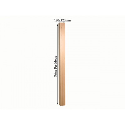 Square Staircase Newel Post 120mm
