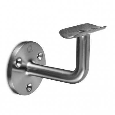 Q RAILING - ADJUSTABLE HANDRAIL BRACKET, Q LINE, RECEPTION DIA 48.3MM - FOR WALL MOUNTING, STAINLESS STEEL 316, SATIN EXTERIOR [PK2] [14010604812] 140106-048-12