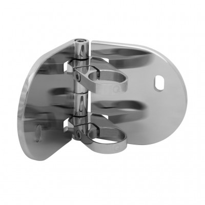 Q RAILING - Q-LINE A BALUSTER BRACKET, FASCIA MOUNT DIA:48.3MM, ADJUSTABLE INNER AND OUTER CORNER, STAINLESS STEEL 316 MIRROR POLISHED EXTERIOR [PK1] [140555-048-10] [14055504810]