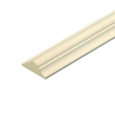 Cheshire Mouldings Light Hardwood Decorative Double Astragal Moulding - 2400x12x6mm Pack QTY 10 [RMT856]