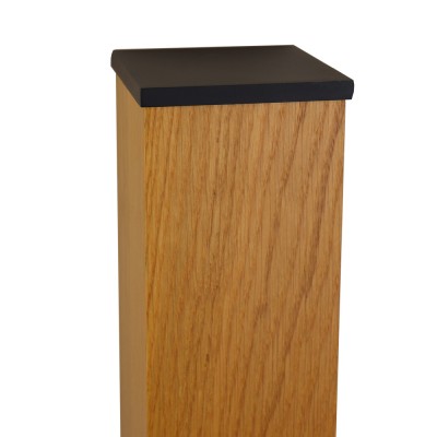 Pear Stairs Slim Matt Black Newel Cap - 90 x 90mm