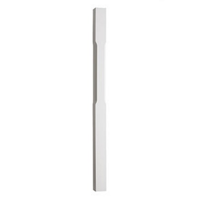 CHESHIRE MOULDINGS BENCHMARK WHITE PRIMED STOP CHAMFERED FULL NEWEL 1500MM [ST1500W]