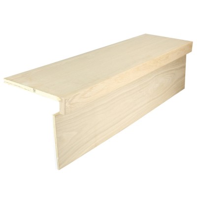 Stair Cladding Un-Finished Oak Tread with Reversible Riser 1500mm