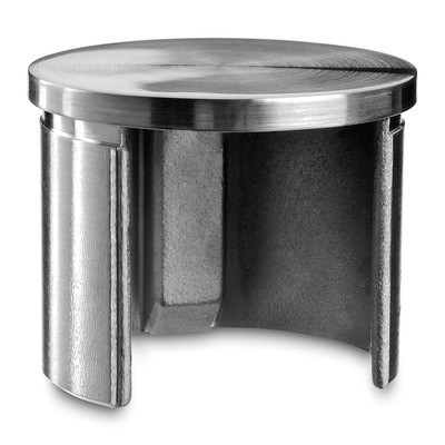 Q-Railing - Flat end cap for cap rail, Dia 42.4 mm x 1.5 mm, stainless steel 304 interior, satin [PK2]- [13673204212] 136732-042-12