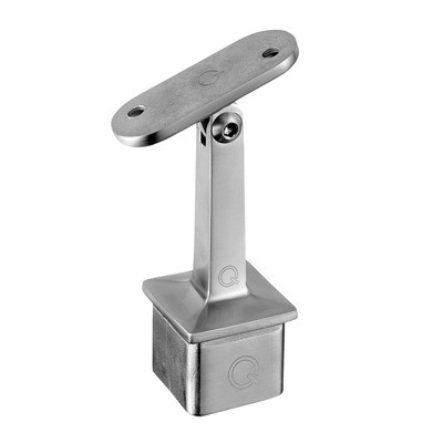 Q-Railing - Adjustable saddle, Square Line, 40x40x2 mm, handrail flat, stainless steel 304 interior, satin [PK2]- [13471800012] 134718-000-12