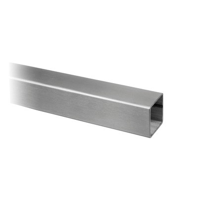 Q-Railing - Square tube, 40x40x2 mm, L=5000 mm, stainless steel 304 interior, satin - [13490004012] 134900-040-50-12