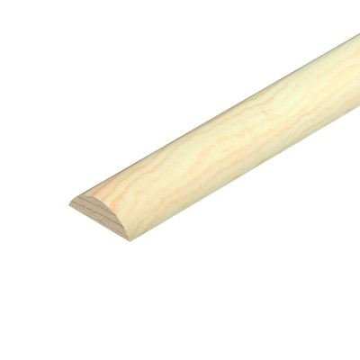 Cheshire Mouldings Pine Half Round Pine Cover 12x6x2400mm - Pack QTY 30 [TM589]