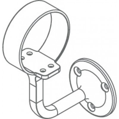 Richard Burbidge Chrome Wall Bracket with Sleeve [WMSWB]