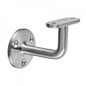 Q RAILING - HANDRAIL BRACKET FOR WALL MOUNTING MOD 0104, DIA 14MM, STAINLESS STEEL 304 INTERIOR, SATIN [130104-000-12] [13010400012] 