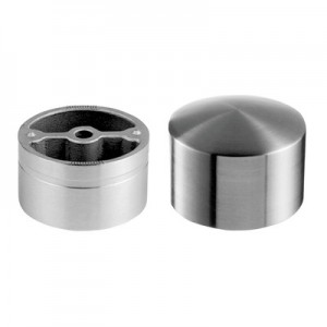Q RAILING - ARCHED END CAP FOR WOODEN HANDRAIL, TUBE DIA 42MM, STAINLESS STEEL 304, SATIN INTERIOR [PK2] [180732042] 180372-042