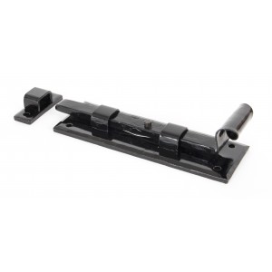 From The Anvil - Black 6" Straight Door Bolt 33015