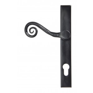 From The Anvil - Black Monkeytail Slimline Lever Espagnolette Lock Set - Left Hand - 33037L