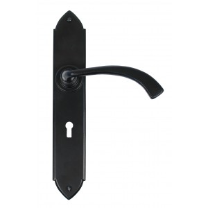 From The Anvil - Black Gothic Curved Sprung Lever Lock Set 33136