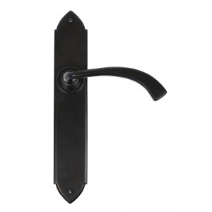 From The Anvil - Black Gothic Curved Sprung Lever Latch Set 33137