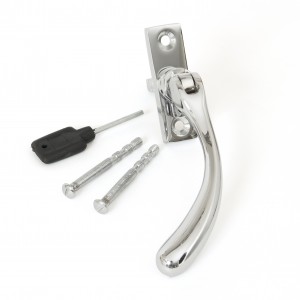 From The Anvil - Polished Chrome Slim Peardrop Espagnolette Fastener - Left Hand - 33337