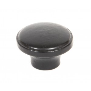 From The Anvil - Black Ribbed Cabinet Knob 33371