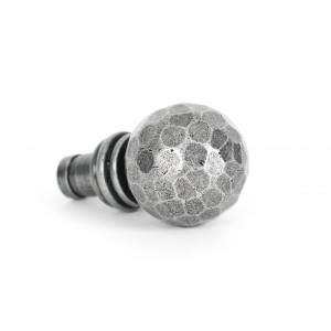 From The Anvil - Pewter Hammered Ball Curtain Finial (Pair) 33397