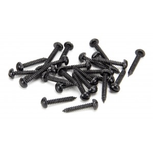 From The Anvil - Black 8 x 1" Round Head Screws (25) 33418